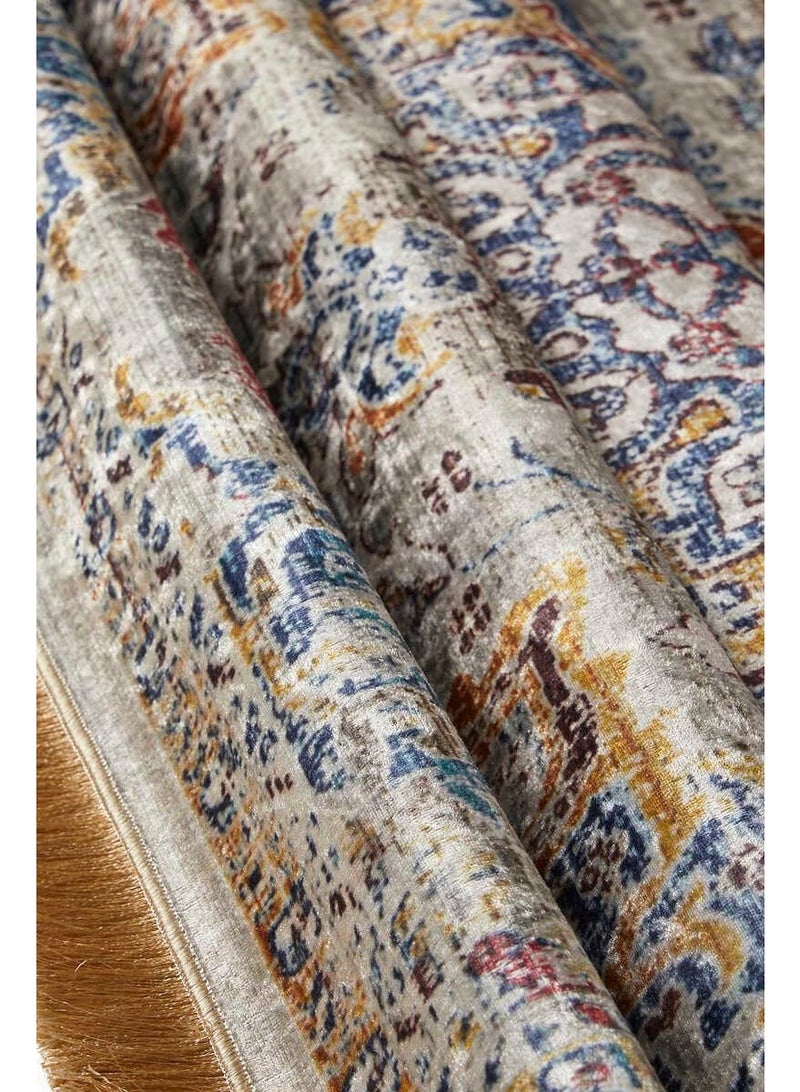 Bursa Silk Gray Velvet Carpet Prayer Rug - Image 2